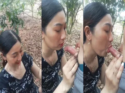 Chị giáo viên ra vườn nhà bú mút hòa mình cùng thiên nhiên